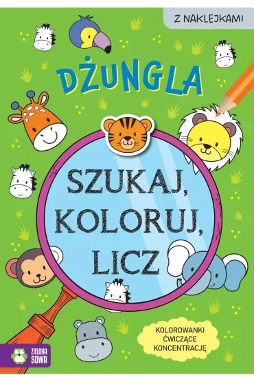 Szukaj, koloruj i licz. Dżungla