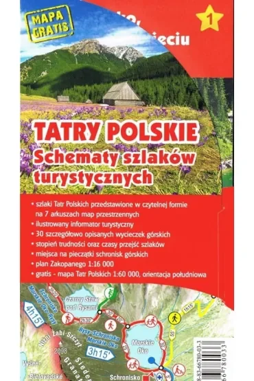Tatry Polskie. Schematy szlaków turystycznych