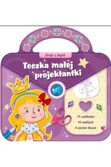 Teczka małej projektantki fiolet 2. Stroje bajek