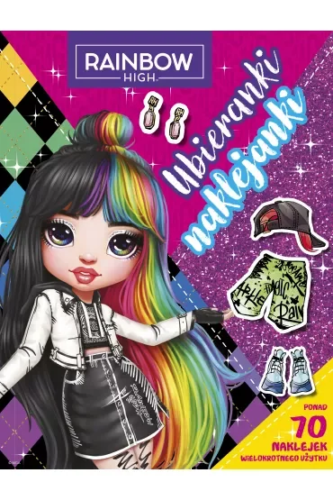 Ubieranki naklejanki. Rainbow High