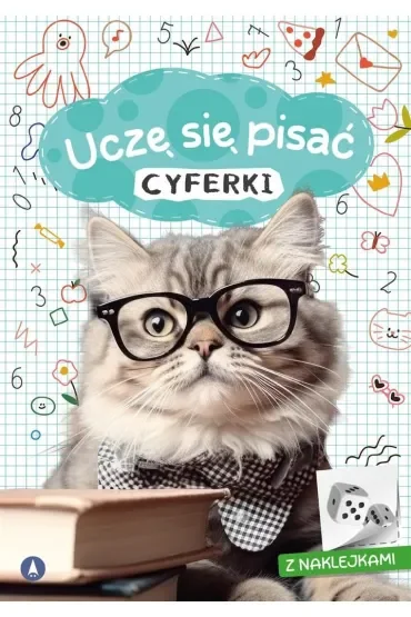 Książka edu. A4  Naklejki Uczę się pisać. Cyferki SKRZAT 077346