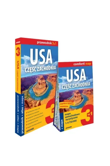 USA Część zachodnia 3w1 przewodnik + atlas + mapa