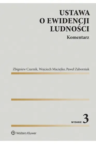 Ustawa o ewidencji ludności. Komentarz