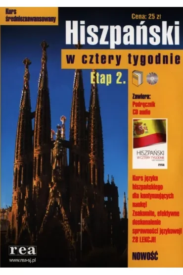 W 4  tygodnie ETAP 2 hiszpański (CD Gratis) REA