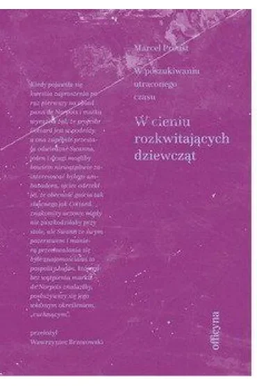 W cieniu rozkwitających dziewcząt. Cykl W poszukiwaniu straconego czasu. Tom 2