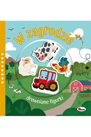 W zagrodzie. Drewniane figurki