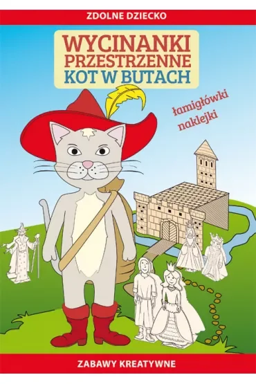 Wycinanki przestrzenne. Kot w butach. Łamigłówki,
