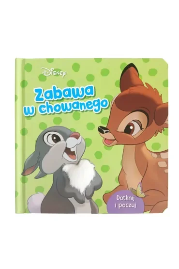 Zabawa w chowanego. Książeczka sensoryczna. Disney Bambi