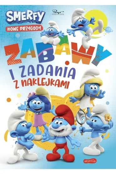 Zabawy i zadania z naklejkami. Smerfy. Nowe przygody