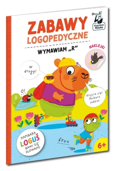 Wymawiam "r". Kapitan Nauka. Zabawy logopedyczne. Kapibara Loguś