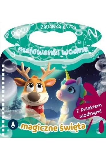 Malowanka 200X140 Zadanka & malowanki wodne. Magiczne święta  PISAK SKRZAT 980607