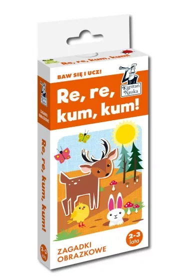 Kapitan Nauka. Re, re, kum, kum. Zagadki obrazkowe 2-3 lata