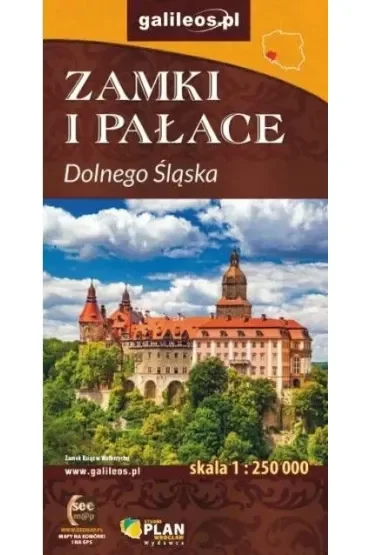 Zamki i pałace Dolnego Śląska. Mapa, 1:250 000