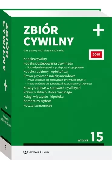 Zbiór cywilny PLUS (/2019) Stan prawny na 21 sierpnia 2019