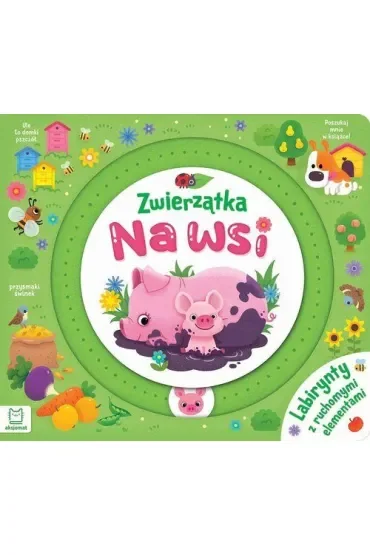 Zwierzątka na wsi. Labirynty z ruchomymi elementami