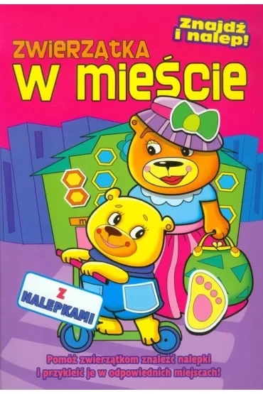 Zwierzątka w mieście. Znajdź i nalep