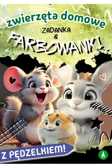 Książka edu. B5 Zwierzęta domowe. Zadanka & farbowanki  PĘDZELEK SKRZAT 980737