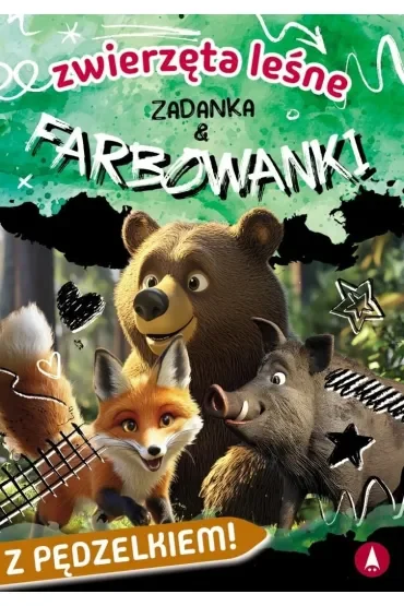 Książka edu. B5 Zwierzęta leśne. Zadanka & farbowanki  PĘDZELEK SKRZAT 980713