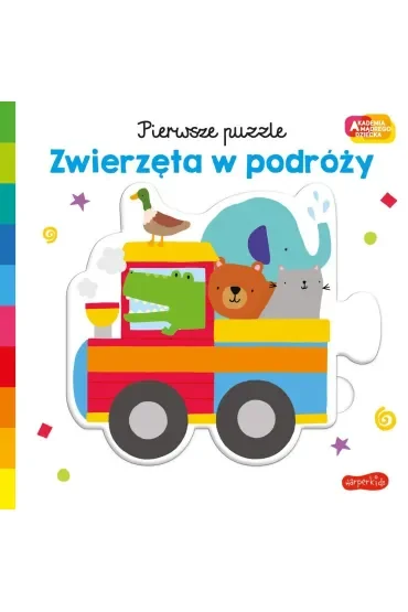 Zwierzęta w podróży. Akademia Mądrego Dziecka. Pierwsze puzzle
