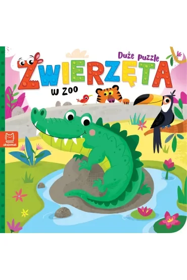 Zwierzęta w zoo. Duże puzzle