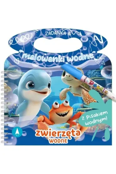 Malowanka 200X140 Zadanka & malowanki wodne. Zwierzęta wodne  PISAK SKRZAT 981048